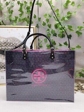 Authentic Tory Burch Retail Shopping Bag In PVC Tote